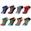 8 Pairs Funny Harajuku Casual Fashion Beer Grid Cotton Women and Men Ankle Socks