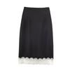 European and American Silk Satin Lace Top and Skirt - Autumn Collection