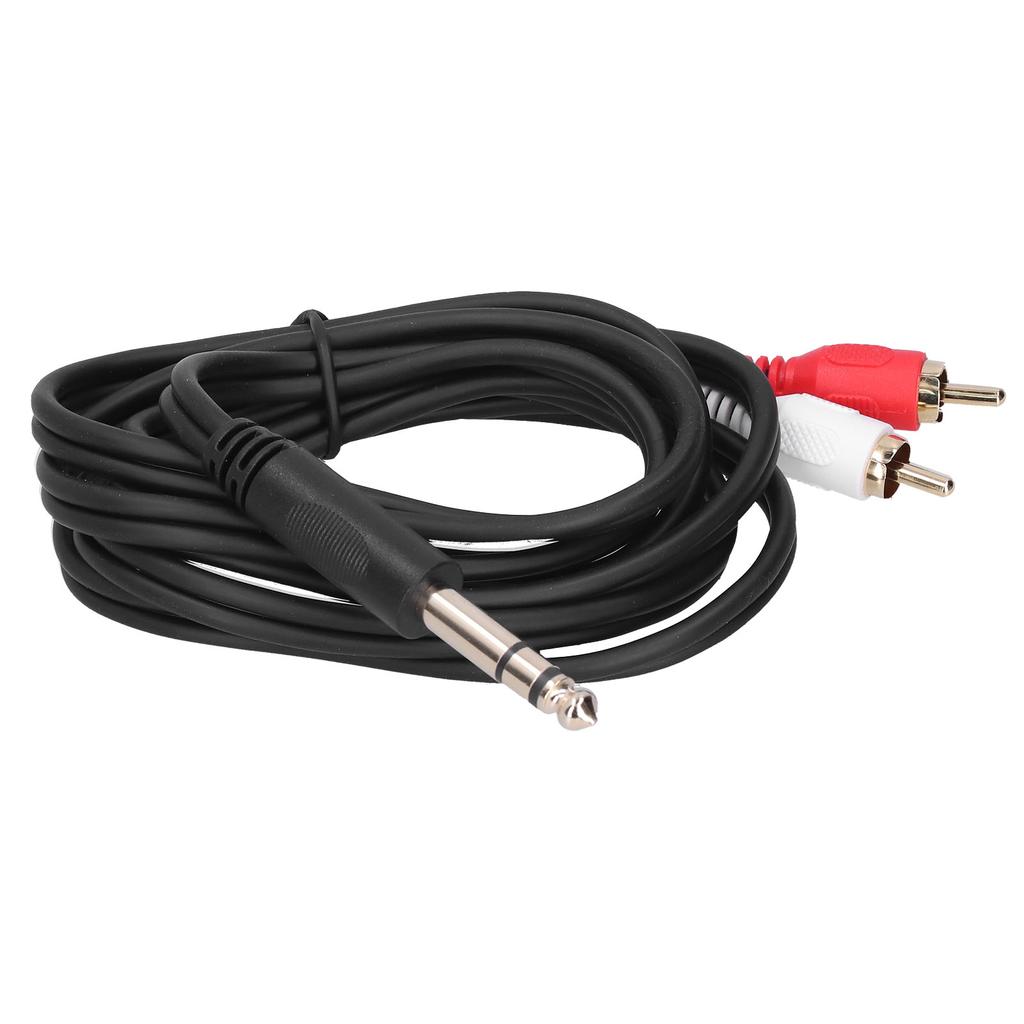 6.35mm To Dual RCA Audio Cable Stereo Male Adapter Connector Audio Y Splitter Cable
