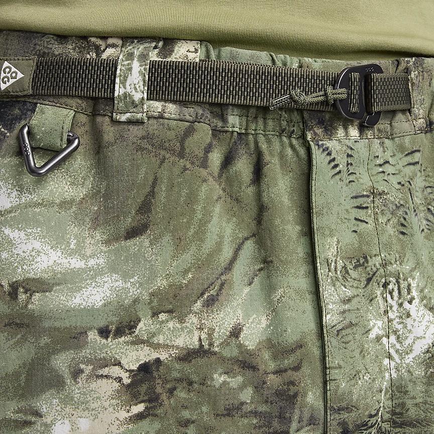 Nike Acg Smith Summit Cargo Print Pants With Multiple Pockets Men Bottoms Olive-Green FB8200-386