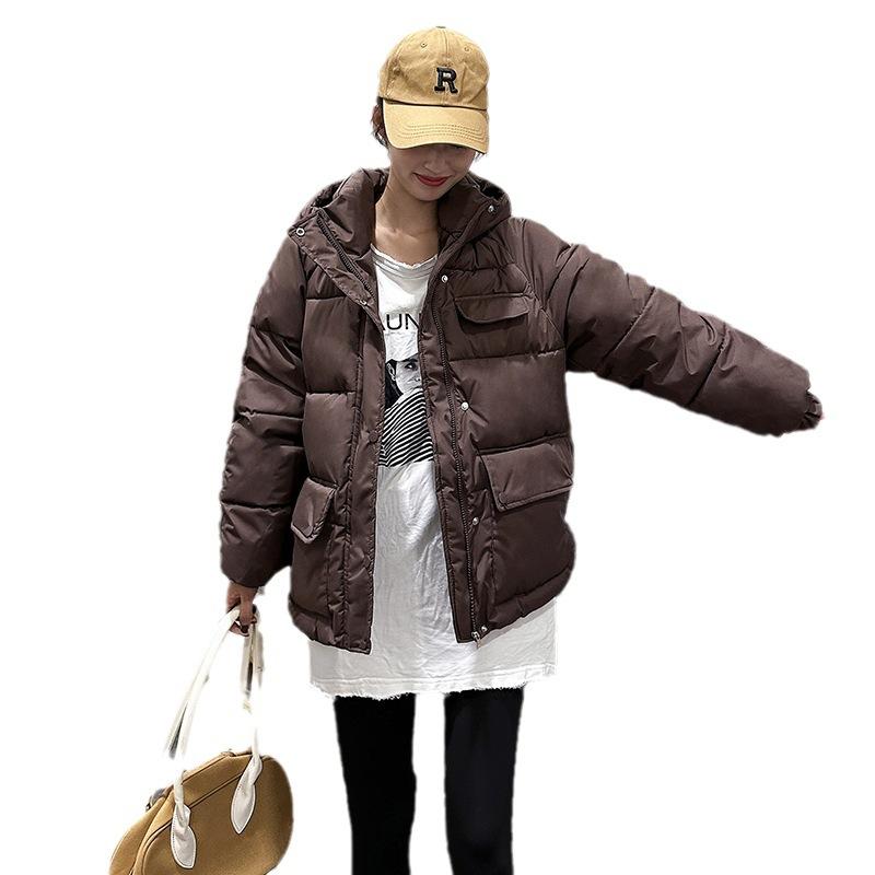 Doudoune pour filles, vêtements d'automne et d'hiver, nouveau Style, veste à pain ample à capuche, 2023