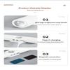Lampă de perete magnetică reîncărcabilă cu LED, senzor de mișcare, lumină de culoare, lumină de noapte, lumini automate pentru cameră