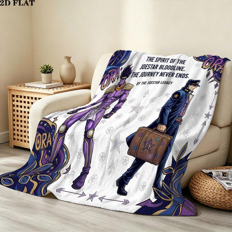 1pz Coperta in Flanella con Fantasia di Jojo's Bizarre Adventure Adatta a Tutte le Stagioni per Arredamento Casa Calore e Comfort Regali Regalo Festivo