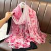 Stoles Wraps Silk Scarf Foulard Female Scarves Wraps Hijab Bandana Women Large-size Beach Shawls Muslim HijabsTravel Sunscreen