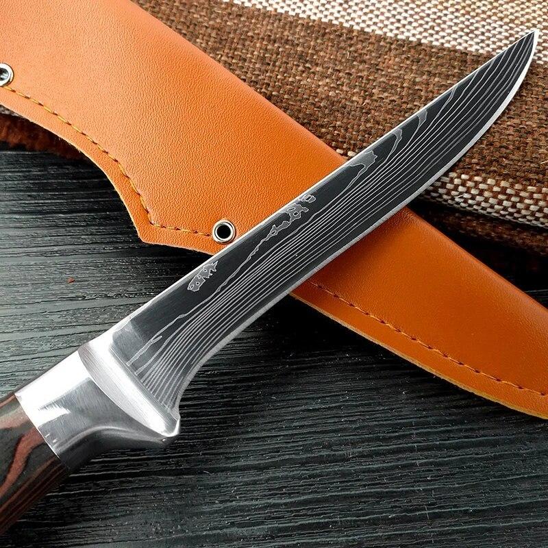 

Нож мясника из нержавеющей стали для обвалки, лазерный узор, нож для разделения рыбы, очистка овощей и фруктов, бытовой кухонный нож для резки мяса style2