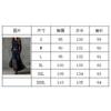 Women'S Retro Splicing Patch Wide Leg Loose High Waist Elastic Straight Long Sleeve Long Dress