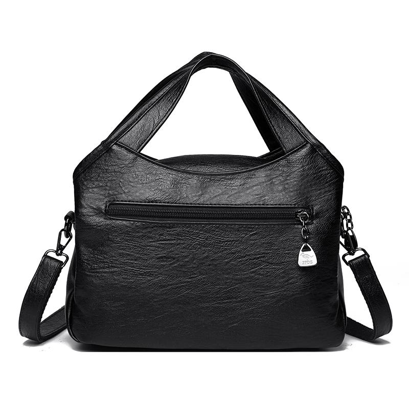 Vintage Shoulder Bag PU Crossbody Bag Large Capacity Women's Multi-Layer Handbag