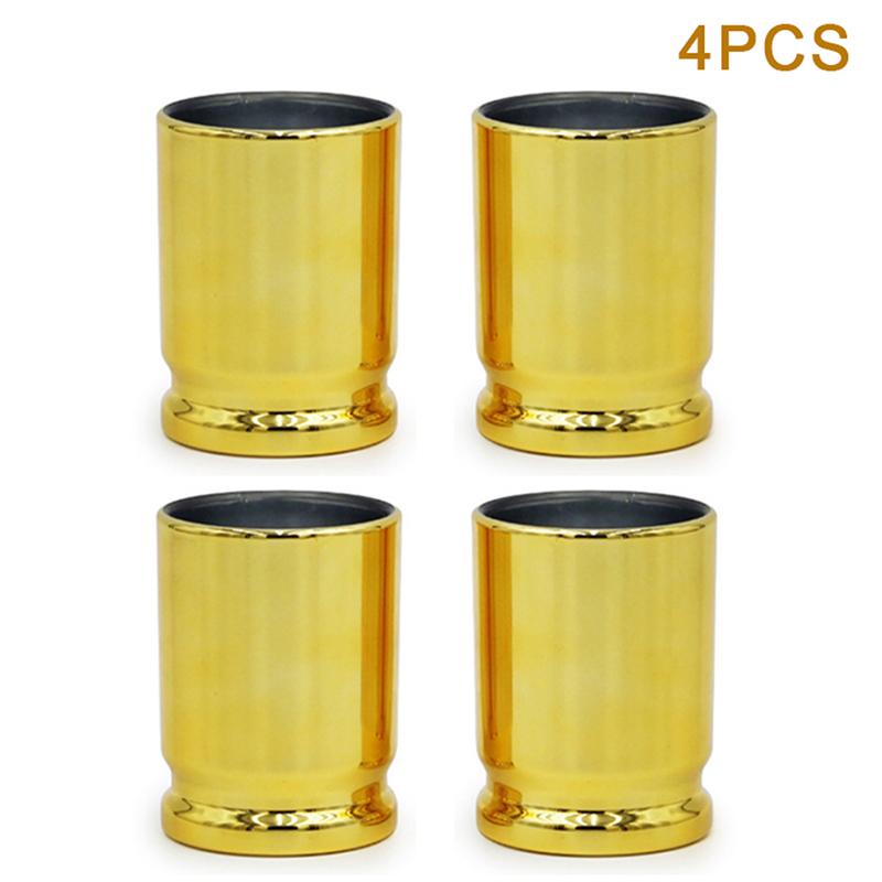 4Pcs Travel Drink Bottle Bullet Caliber Wine Cup Whiskey Wine Glass Shot Glass