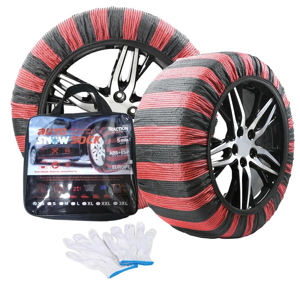 Cloth Snow Chains for Light Compliant with Easy Prevents Tire and Protects Against Winter Snow Non-metallic Vehicles, Regulations, Installation,