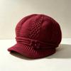 Middle-aged and elderly wool hat women's autumn and winter versatile mother grandma warm ear protection hat outdoor cold-proof velvet knitted hat