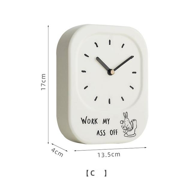 

Настенные часы в скандинавском стиле, кремовые, белые, железные, настенные, для украшения прикроватного столика, гостиной, домашнего стола, в корейском стиле, для стола зелёный