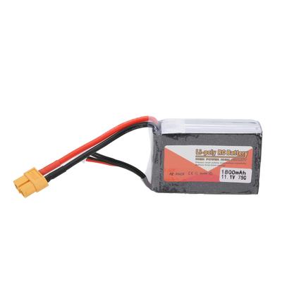 11.1V 1800mAh 3S 75C XT60 Fişli Lipo Pil Paketi RC Araba Tekne Kamyon Helikopter için RC Pili