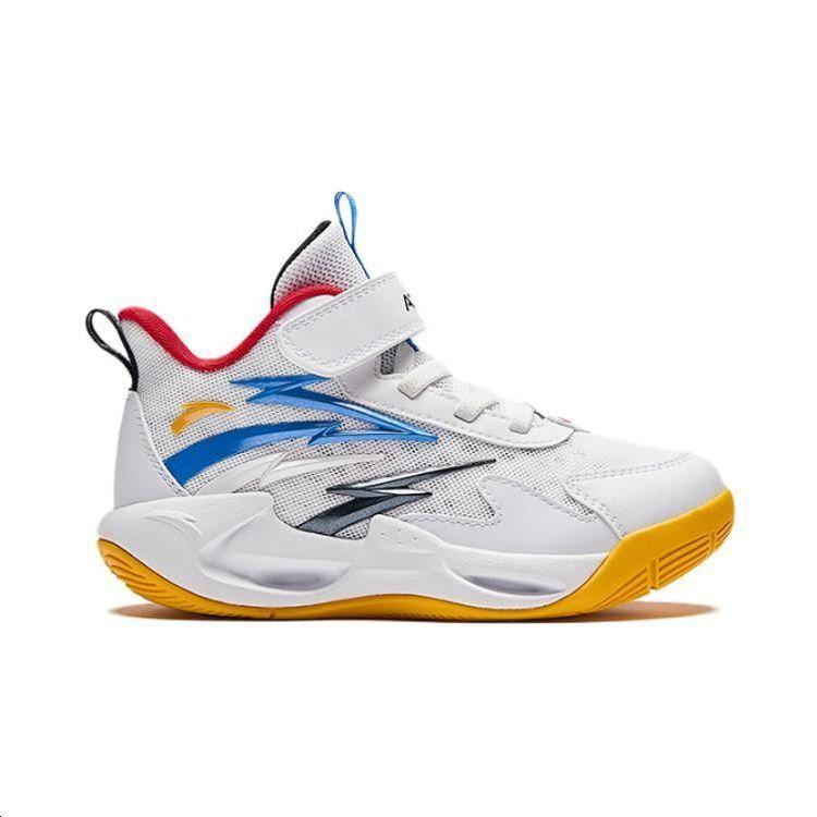 Anta Kids Wind Tunnel Comfortable Simple Non-Slip Wear-Resistant Low-Top Basketball Shoes Kids sneaker White Blue Black A312429901-1