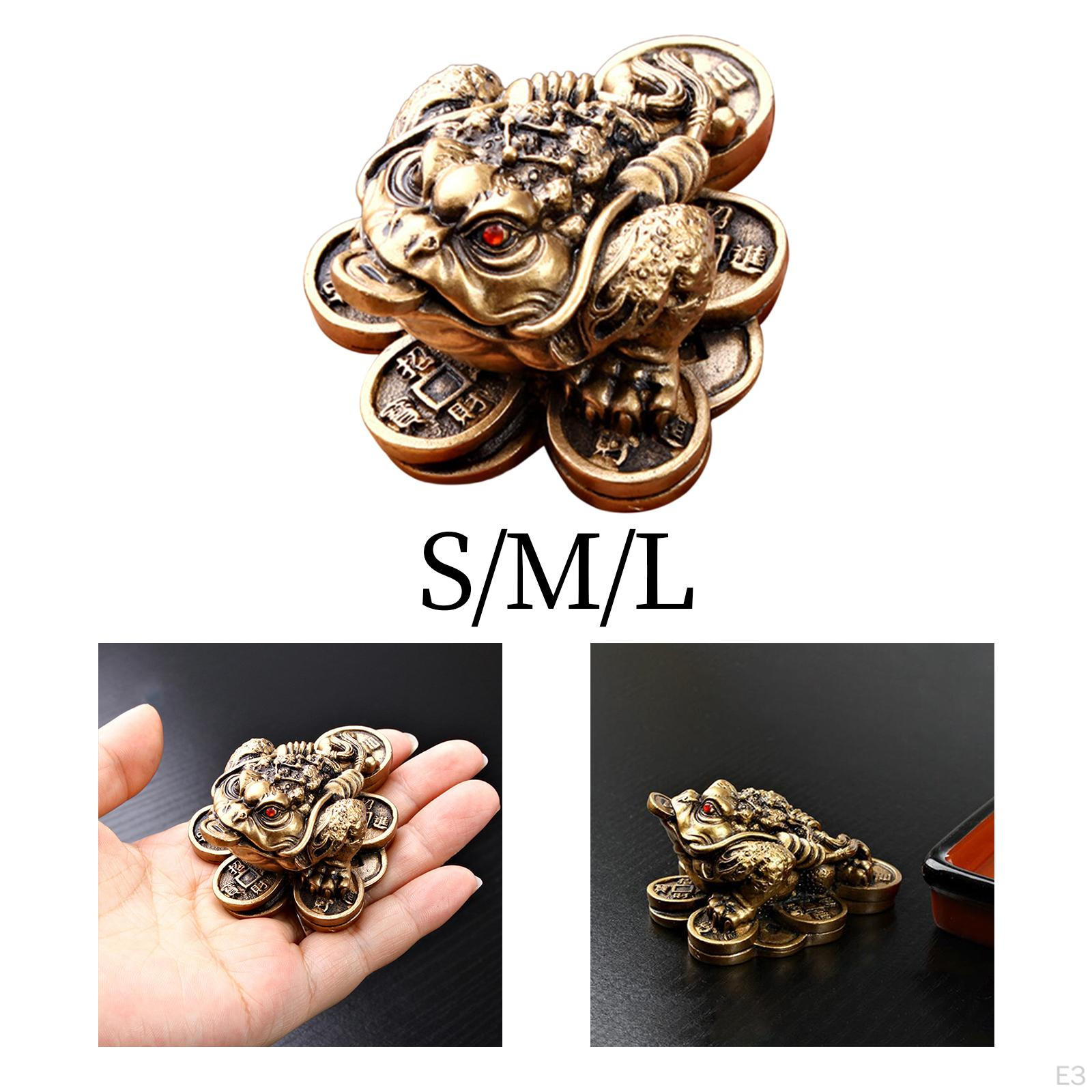 Смола мини-китайская статуя лягушки на удачу — фото 3