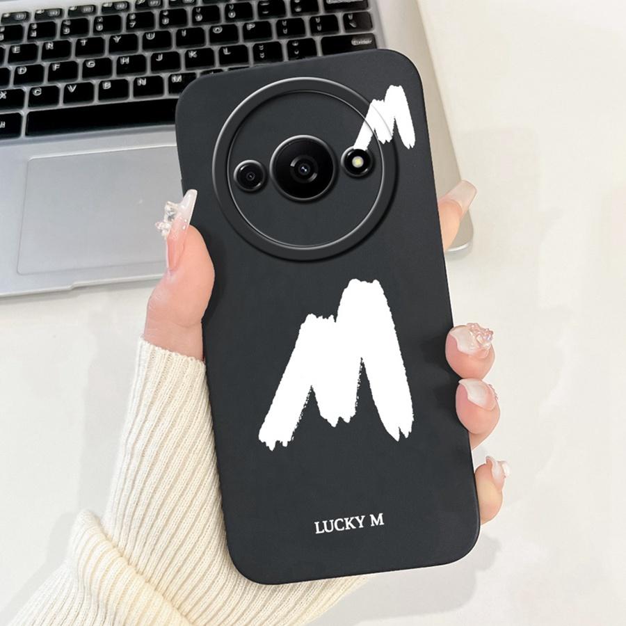 For Xiaomi Redmi A3 Back Cover Popular Letter Protector Soft Silicone Phone Cases For RedmiA3 A 3 4G Xiaomi Poco C61 Funda