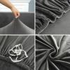 Solid Color Velvet Sofa Cover Elastic Thick L Shaped Corner Sofa Cover For Living Room Stretch Cover For 1/2/3/4 Seat Sofa Couch Armchair