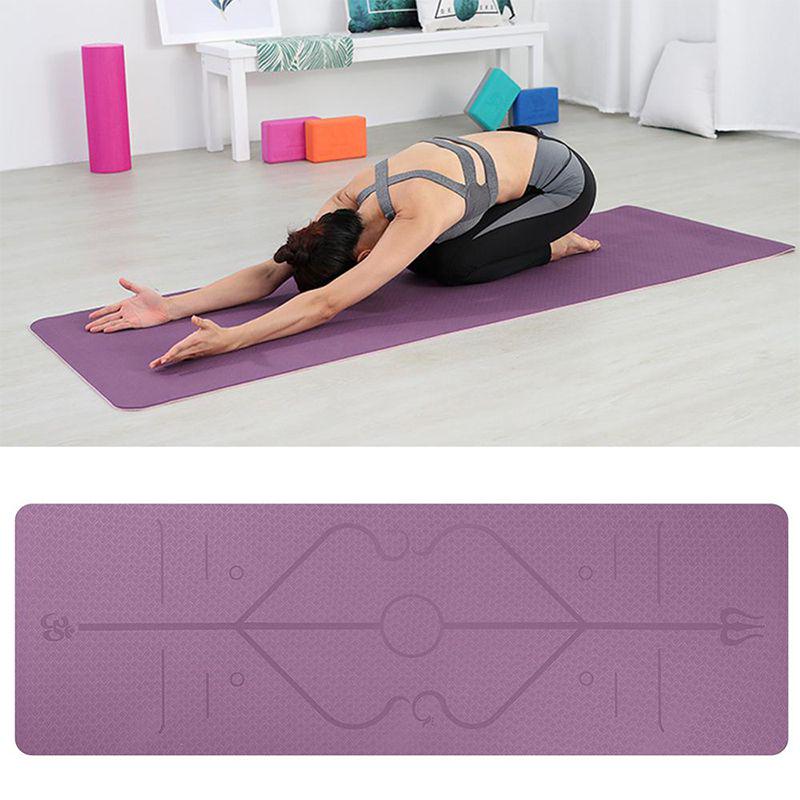 6mm Mat Yoga Position Line Non Slip Carpet Mat Beginner Fitness Environmental