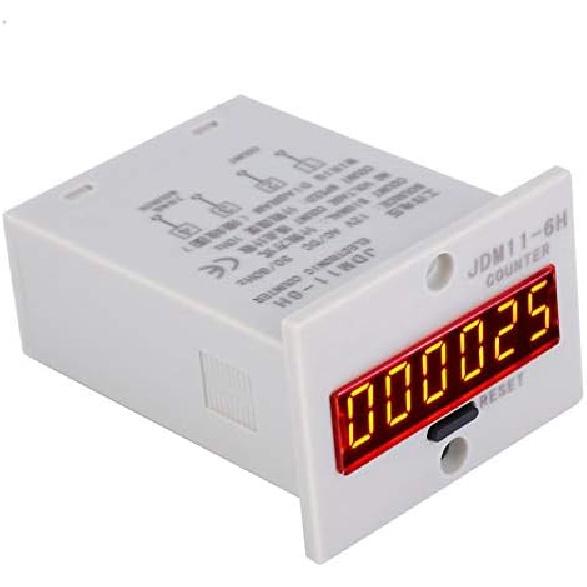 Electronic Counter,JDM11-6H No Voltage Counter 6 Digits Electronic LED Digital Display Counter Relay(AC110V)