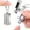 Mini Nail Clippers Keychain, Small Foldable Portable Travel Size Nail Cutter Keyring for Men Women Unisex, Compact Pocket Folding