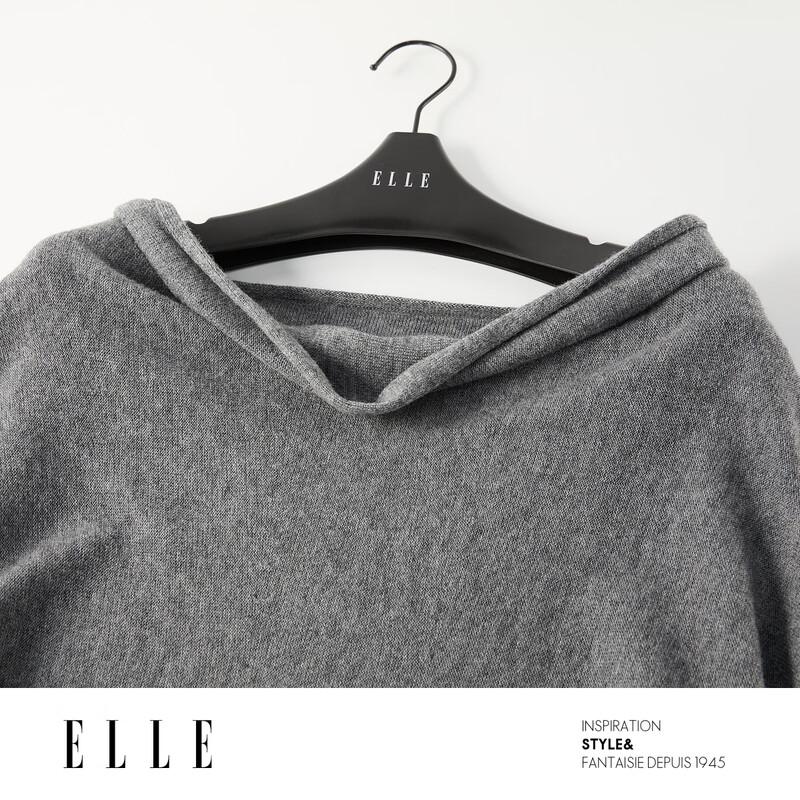 ELLE Women's Lambswool Off-Shoulder Knit Sweater
