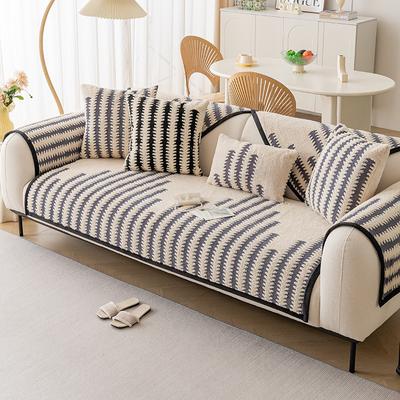 Chenille Sofa Cushion All-season Universal Non-slip Cushion Striped Sofa Cover Cloth