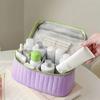 Multifunctional Cosmetic Bag Simple Contrast Color Square Makeup Storage Bag Travel Beauty Organizer Toiletry Bag