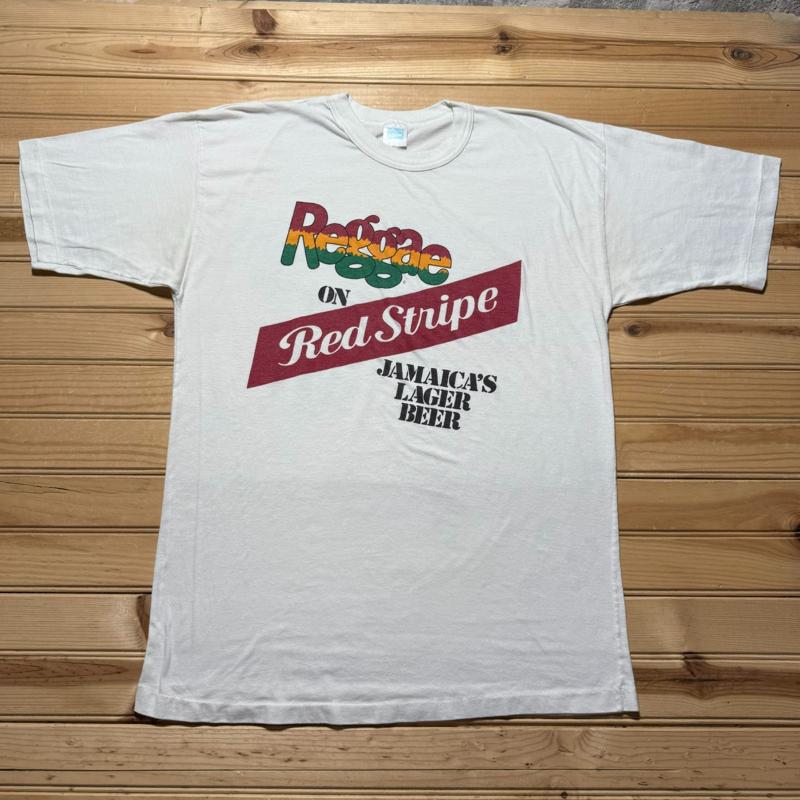 

Vintage 80s 90s Reggae On Red Stripe Jamaica Lager Beer Promo Shirt - Medium S разноцветный