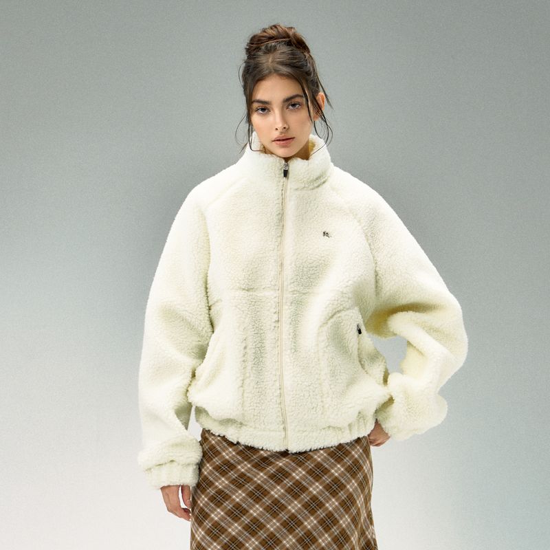 

Ariseism Ретро Свободная Куртка из Овечьей Шерсти с Хлопковой Подкладкой Верхняя Одежда