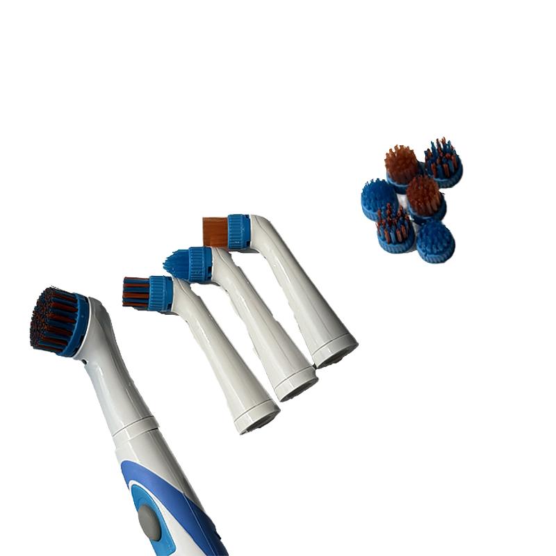 4-in-1 Electric Cleaning Brush with 4 Different Brush Heads for Cleaning Kitchen Bathroom Living Room