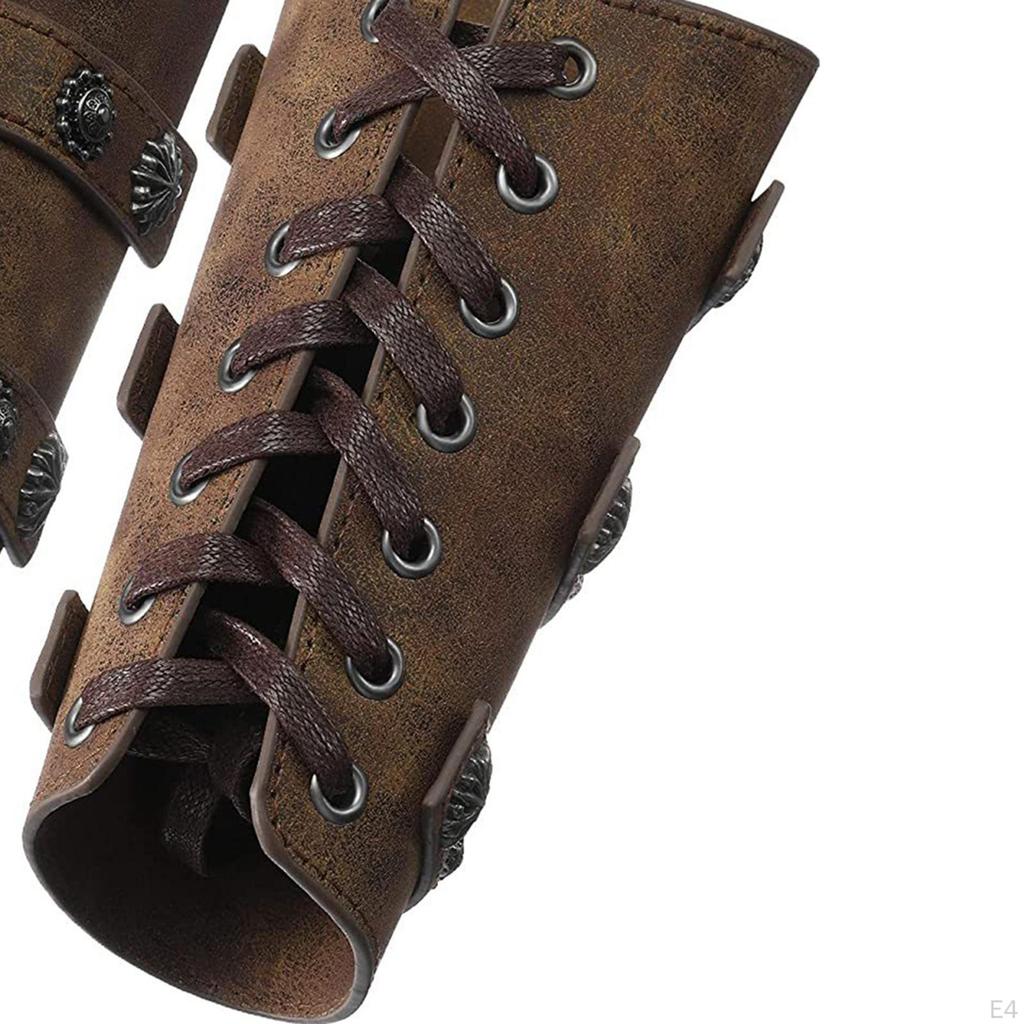 Kožené nákrčníky PU Nákrčník Steampunk Rytíř Role Play Kostým Rekvizity Nákrčník Středověké nárameníky