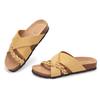 Fashion Kidmi 2025 New Women Suede Clogs Women Mules Soft Leather Mules Home Sandals Leather Clogs Cork Antislip Slippers Beach Slippers