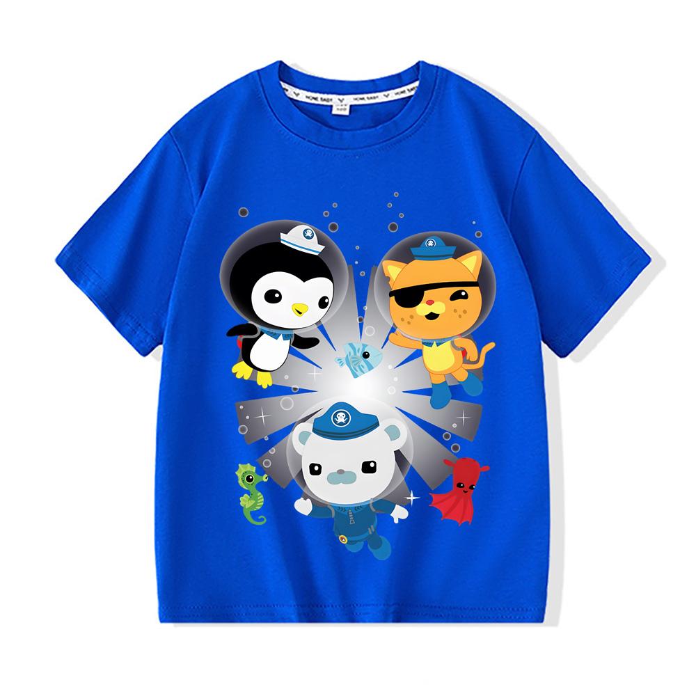 The Octonauts T-shirts High Quality Kawaii 100%Cotton Short Sleeve BoysGirls Children T Shirt Casual Graphic Printing Camisetas
