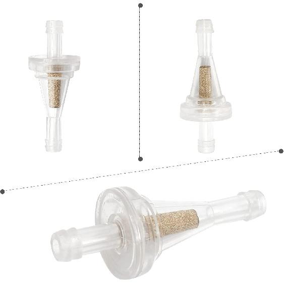 10Pcs 1/4 Inch Motorcycle Clear Gas Inline Fuel Filter Replacement For Dirt Bike ATV UTV Snowmobile Golf Cart Kawasaki John Deere EZGO With 1/4 Inch