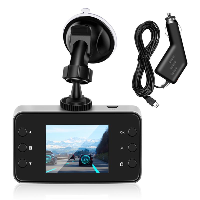 2.2 Inch Car DVR: Full 1080P Dash Camera, Loop Recording, Motion Detection, Wide Angle Night Vision