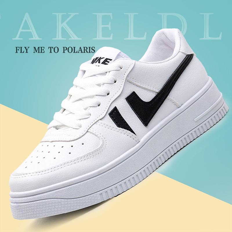 Autumn and Winter High-heeled Board Shoes Student Running Shoes Comfortable Casual Sports Shoes