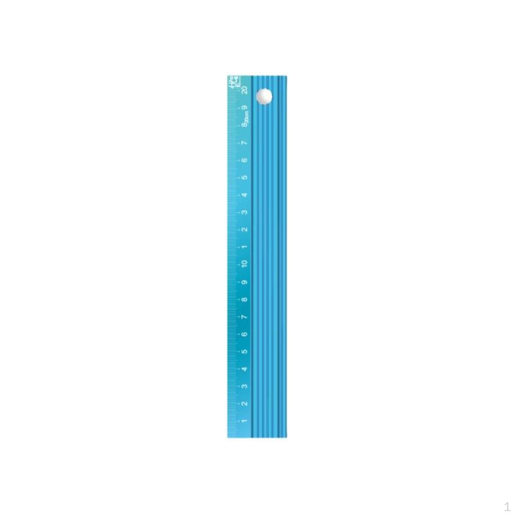 Aluminum Alloy Ruler, CutProtective, TwoTone Color, Measuring, Cutting Pink 20cm