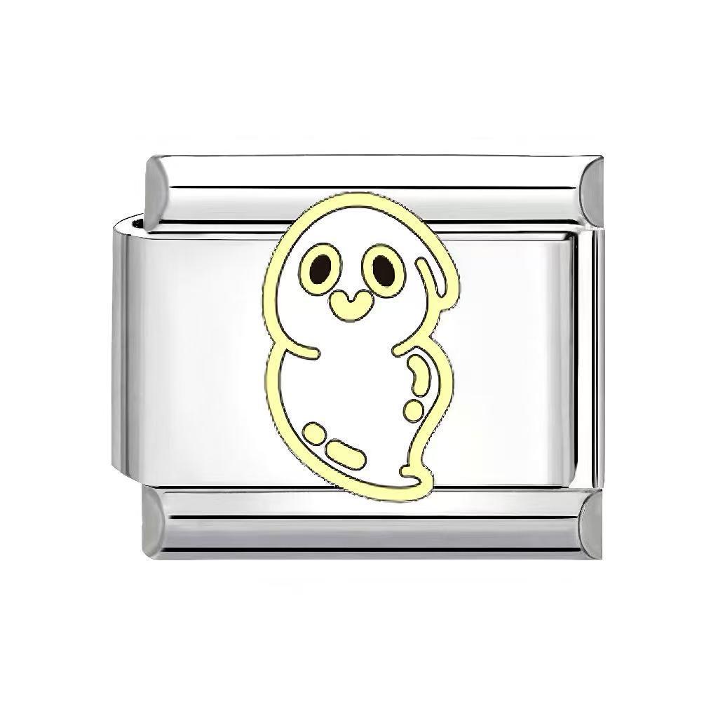 Unisex Gothic Modular Halloween Bracelet - Italian Spliced Titanium Steel Design