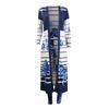 Womens Sexy Printing Cardigan Coat Long Sleeve Two-Piece Set Fashion Lady Suit