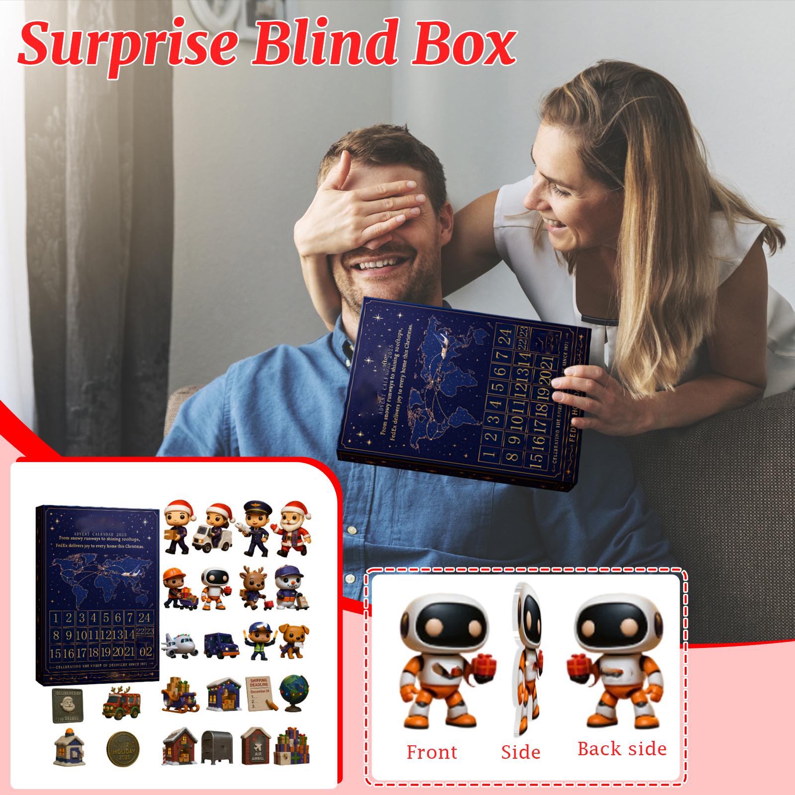 

2D Plane Box 24 Double-sided Printing Pendant Countdown Calendar 24-day Christmas Advent Calendar Acrylic Plane Pendant Blindbox One Size