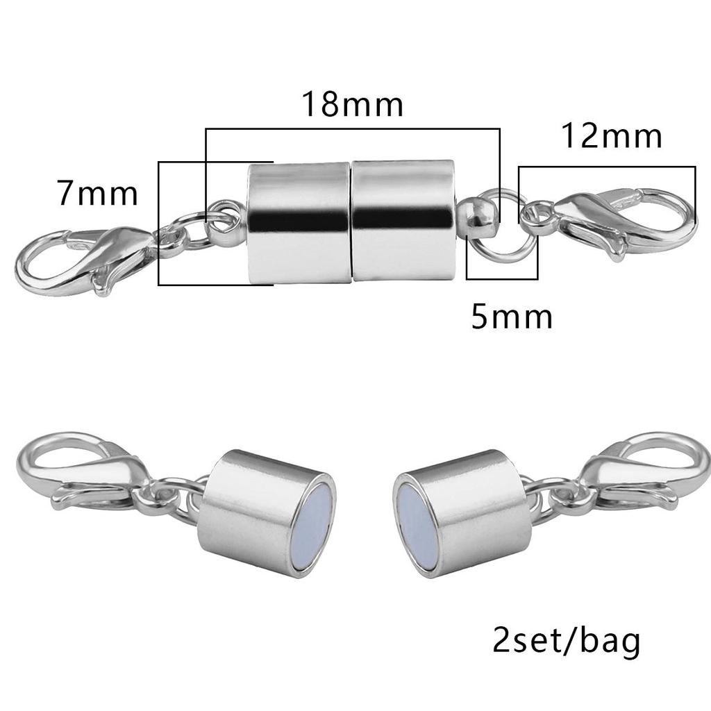 2/5 Stück Verschlüsse, Zubehör, magnetischer Hummer für Halskette, Armband, Hummerkugelhaken