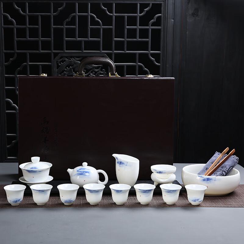 Chaxun Zen-Style Ceramic Tea Set with Crystal Filter