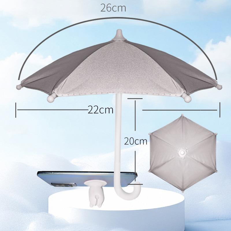 TikTok Mobile Phone Parasol Toy Cute Decoration Super Small Umbrella Photography Props Umbrella Mini Pig Suction Cup Umbrella