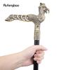 Copper Phoenix Long Tail Walking Cane Fashion Walking Stick Gentleman Luxury Crosier Knob Walking Stick 93cm