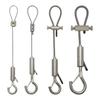 Adjustable Stainless Steel Wire Lock Device for Chandelier Pendant and Safety Hook with Indicator Tag and Load-Bearing Buckle Accessories
