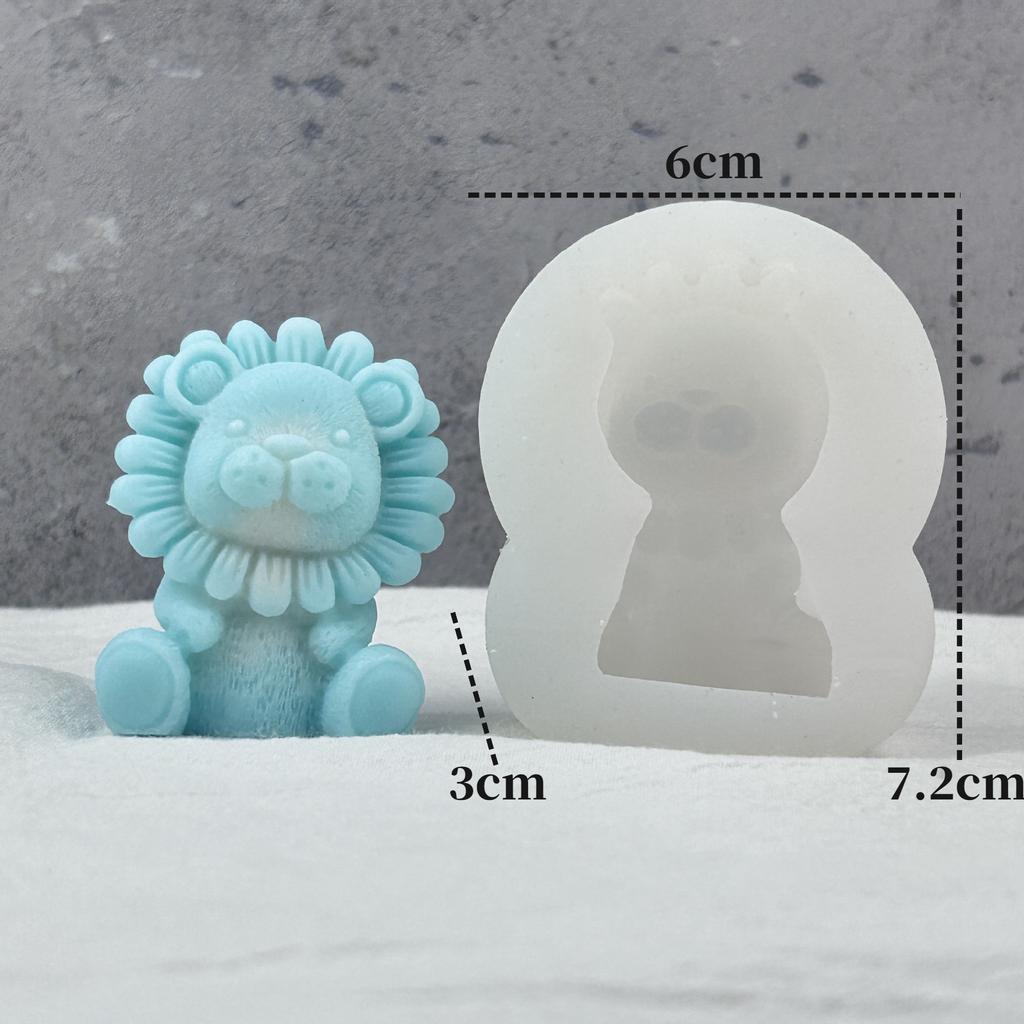 Weiwu Xionglion Silicone Candle Mold 3d Sitting Lion Aromatherapy Gypsum Soap Resin Handicraft Molds Home Decoration Gift
