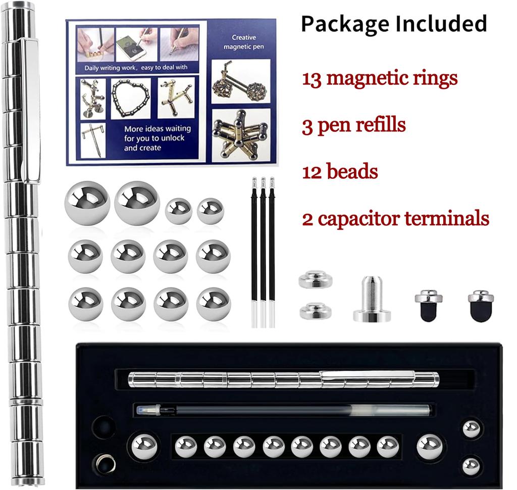 1pcs Creative Magnetic Stress Relief Pen Multifunctional Creative Pen Relieves Anxiety and Stress Perfect Gift for Friends