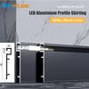 1m Per Piece 50mm 78mm LED Aluminium Profile Baseboard Hard Bar Light Suface Mounted Metal Wall Skirting Channel Linear Lamp