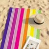 Fashionable Colorful Striped Towel Quick Drying Beach Towels Are Suitable For Swimming Pools Camping Yoga And The Gym