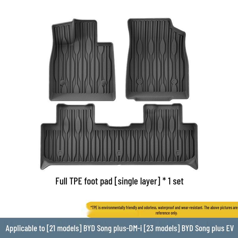 Compatible TPE Floor and Trunk Mats for 2021 BYD Song PLUS
