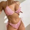 Europejski i amerykański strój kąpielowy z rozcięciem, seksowne bikini. Damski strój kąpielowy
